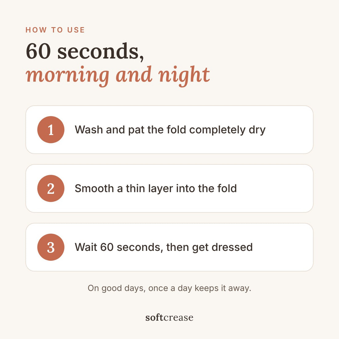 Softcrease Dry-Finish Fold Cream